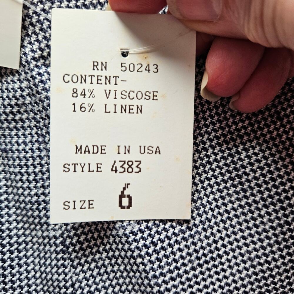 NEW Eric New York Linen High Rise Blue Marled Dress Pants Size 6 Career Corpcore - Picture 9 of 13